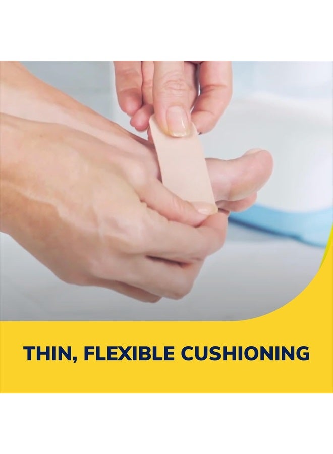 Moleskin Padding Strips, 3 Strips // Thin, Flexible Cushioning & Pain Relief - Cut to Any Size - Doctor Recommended - Strip Size 4 1/8 Inches X 3 3/8 Inches