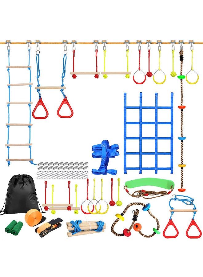 Kids Climbing Obstacle Kit Children Line Hanging Obstacle Course Outdoor Playset Swing Accessories