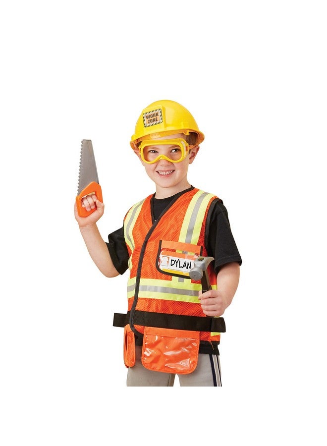 Construction Worker Role Play Costume Dressup Set (6 Pcs)