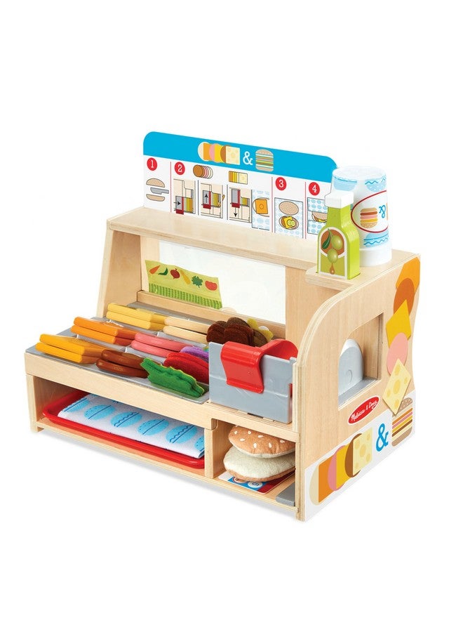 Sandwich Toy Shop Wooden Play Food Sets For Children Kitchen Toys For Girls Or Boys 3+ Wooden Food Toys & Play Kitchen Accessories Wooden Toy Food Set For Kids Kitchen Accessories