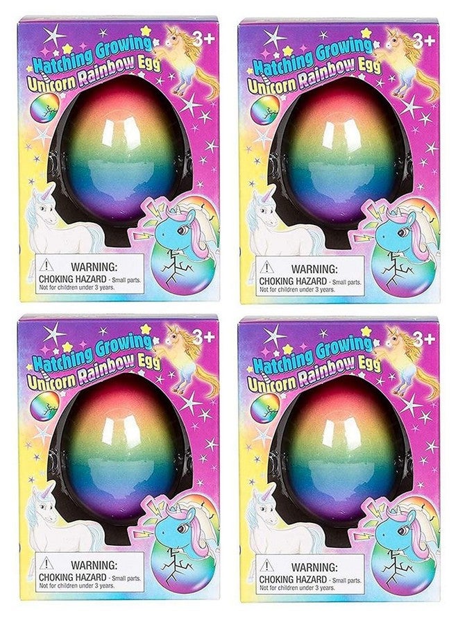 Surprise Growing Unicorn Hatching Rainbow Egg Kids Toys Assorted Colors (4 Rainbow)
