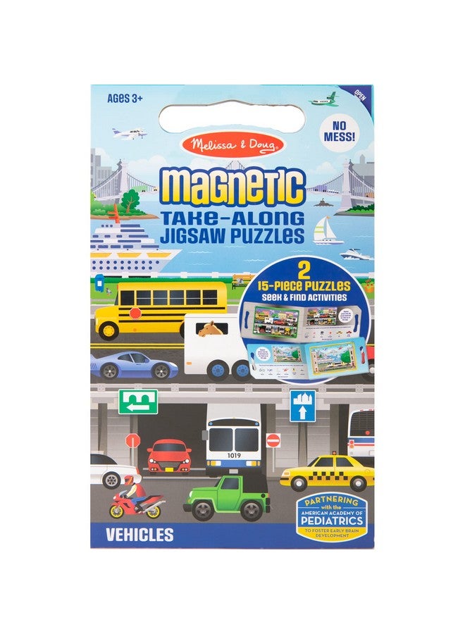 Takealong Magnetic Jigsaw Puzzles Travel Toy Vehicles (2 15Piece Puzzles)