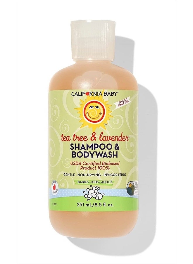 Tea Tree & Lavender Baby Shampoo And Body Wash - Allergy Tested Baby Soap and Toddler Shampoo, for Dry, Sensitive Skin, 100% Plant-Based - USDA Certified, 251 mL / 8.5 fl. oz.