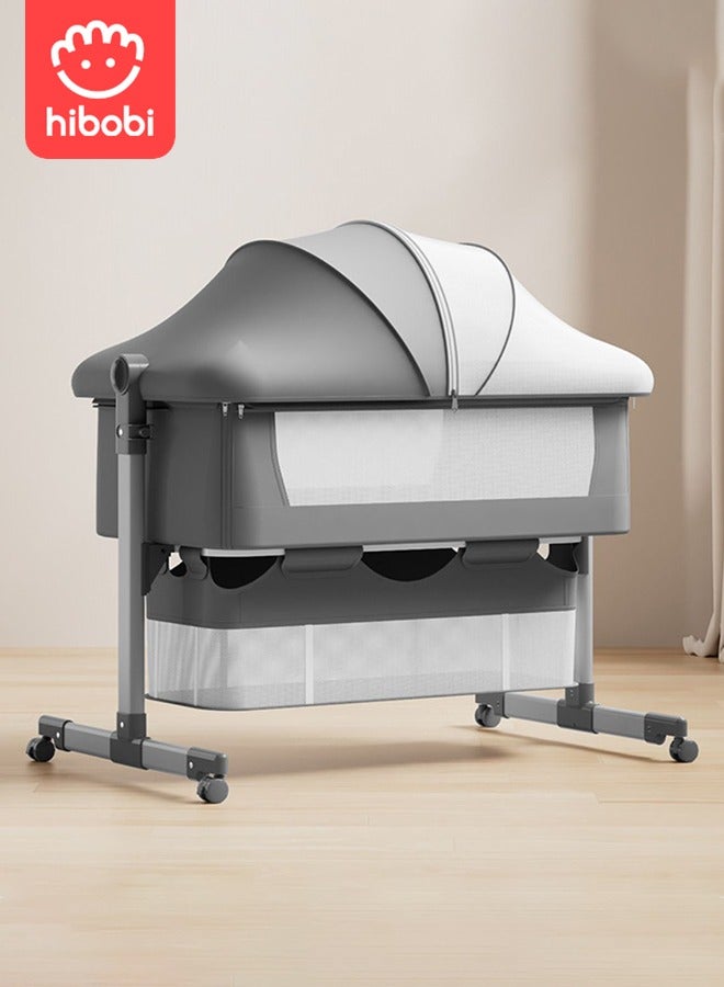 Folding Co-Sleeping Crib With Detachable Baby Changing Table
