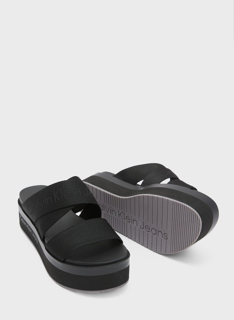 Flatform Webbing Sandals