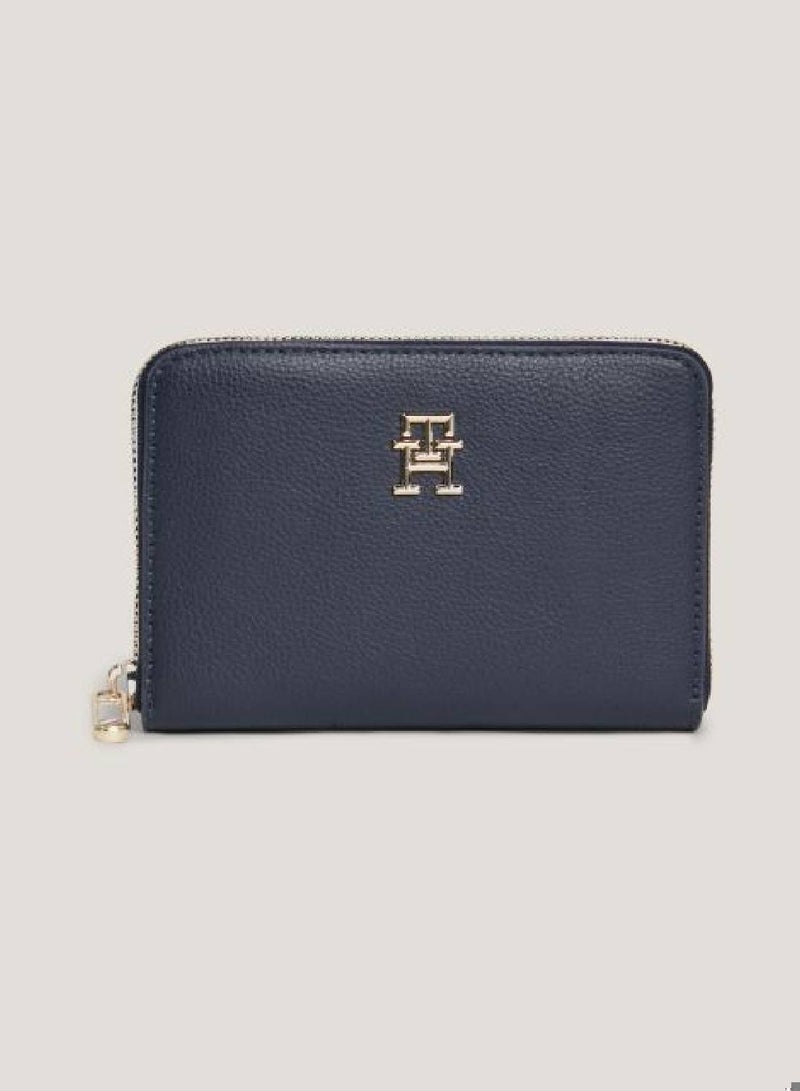 Women's Essential Signature Small Wallet -  Smooth finish, Blue