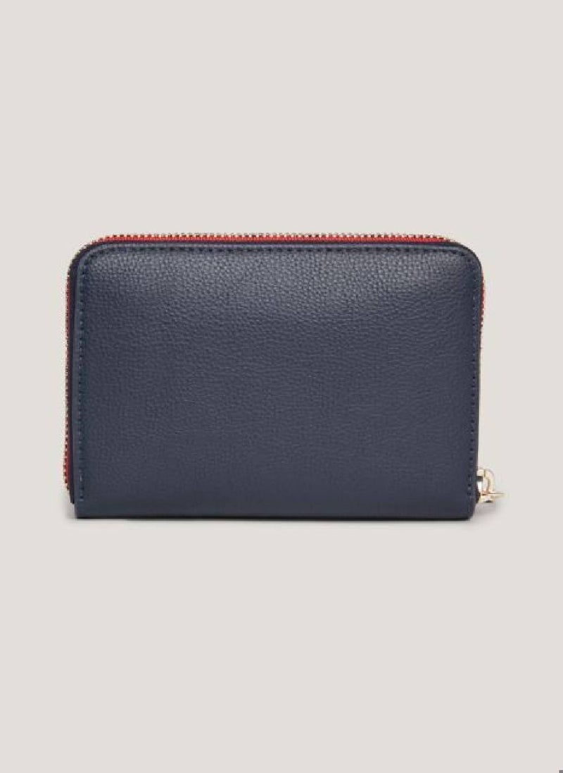 Women's Essential Signature Small Wallet -  Smooth finish, Blue