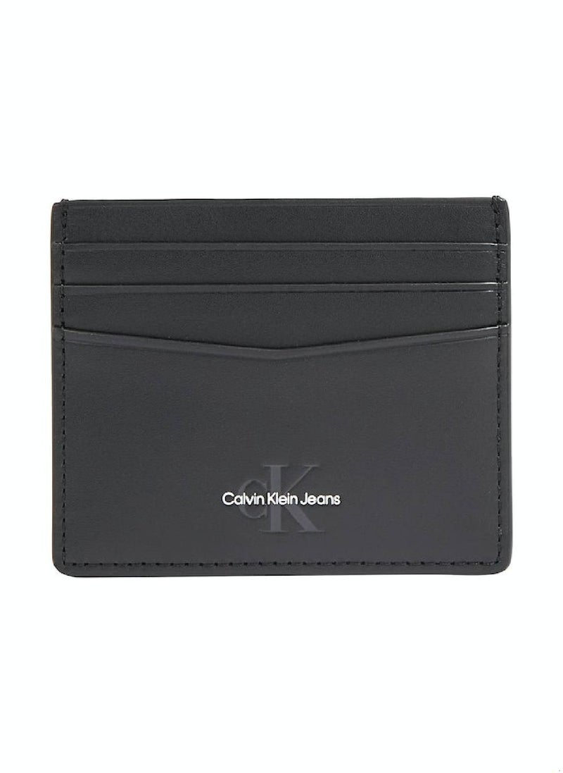 Men's Leather Monogram Soft Cardholder - Leather, Black