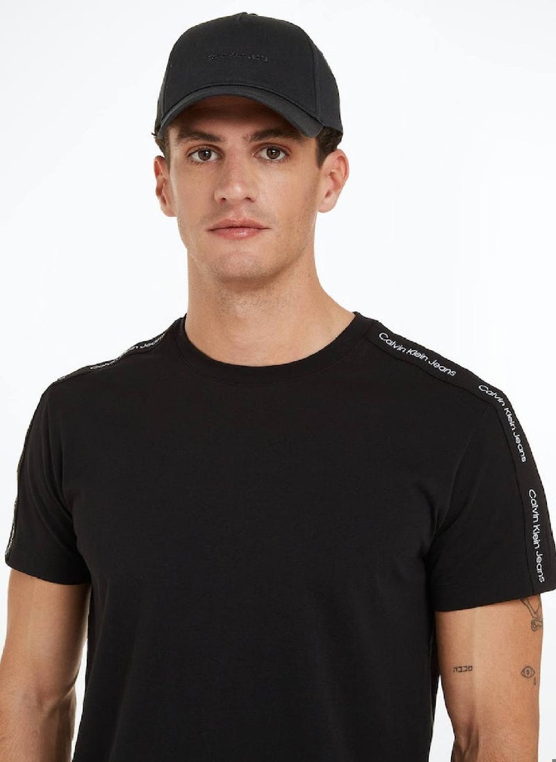 Men's Twill Cap -  organic cotton twill , Black