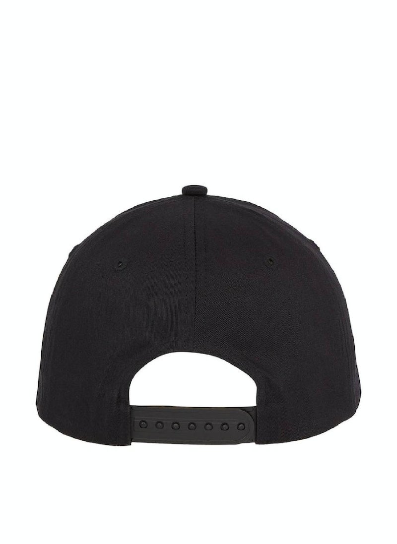 Men's Twill Logo Cap -  organic cotton twill, Black