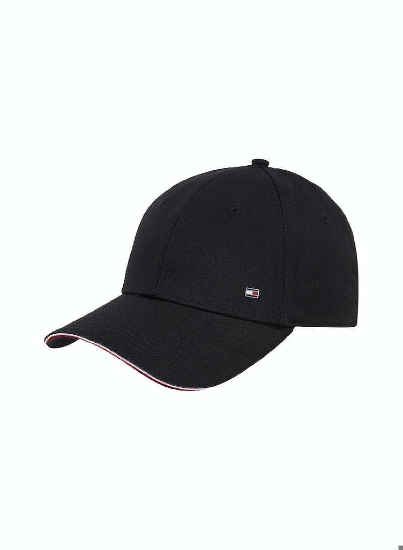 Men's Signature Flag Six-Panel Baseball Cap -  Pure organic cotton, Black