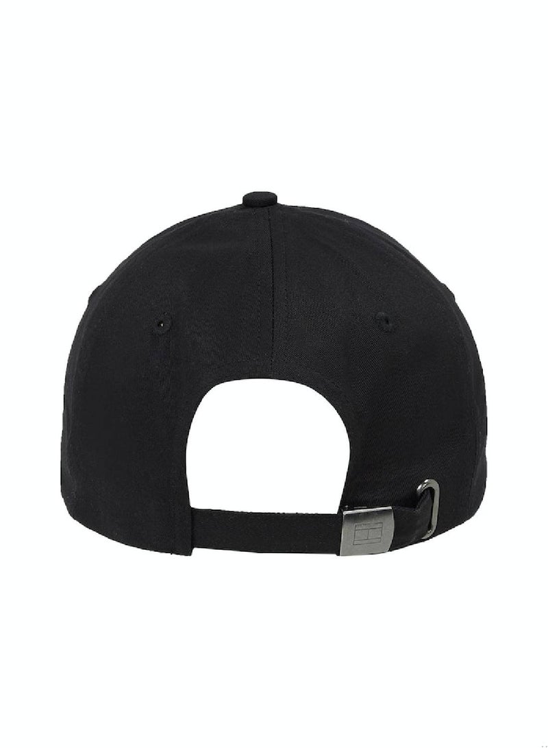 Men's Signature Flag Six-Panel Baseball Cap -  Pure organic cotton, Black