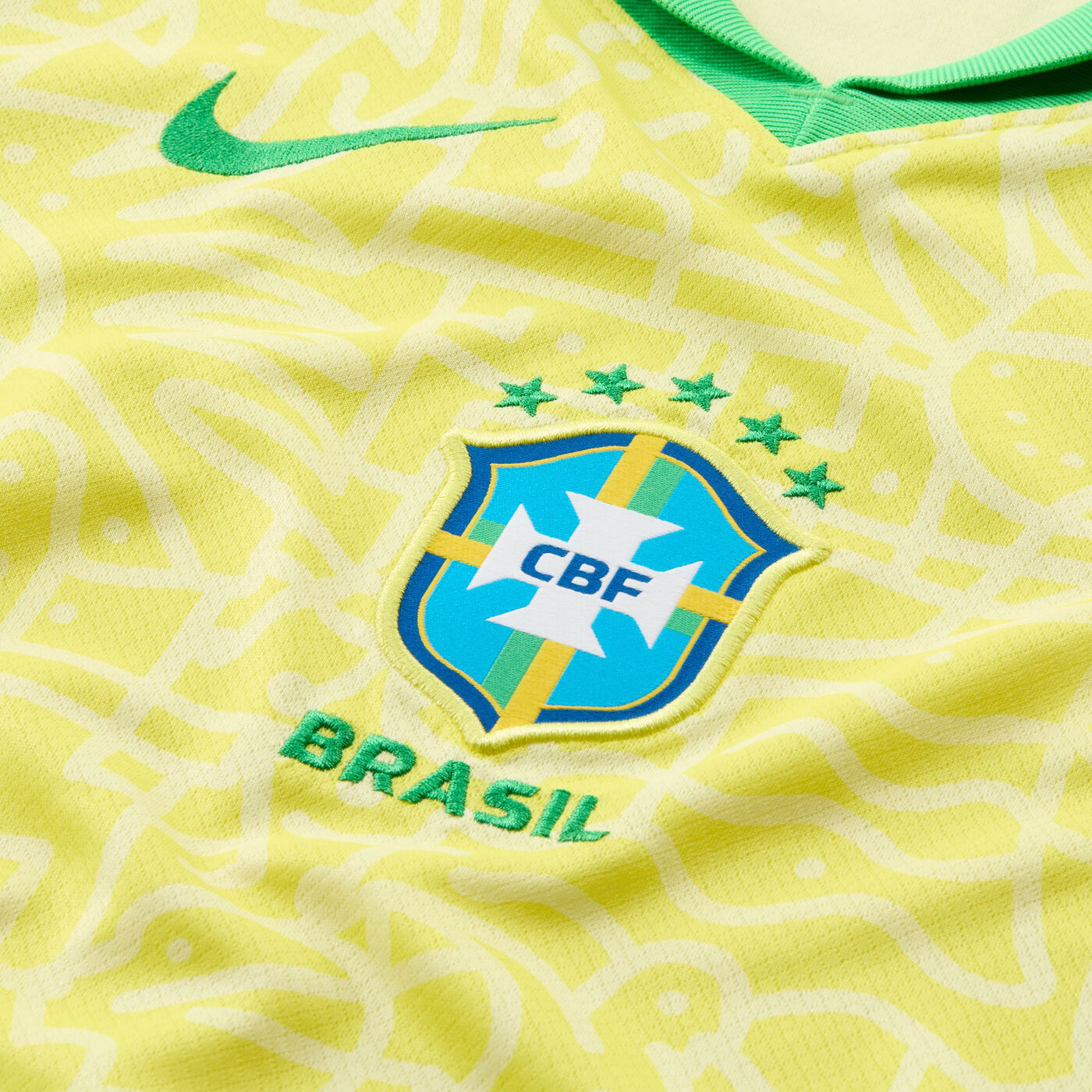 Kids' Brazil Stadium Dri-FIT Replica Home Football Jersey - 2024