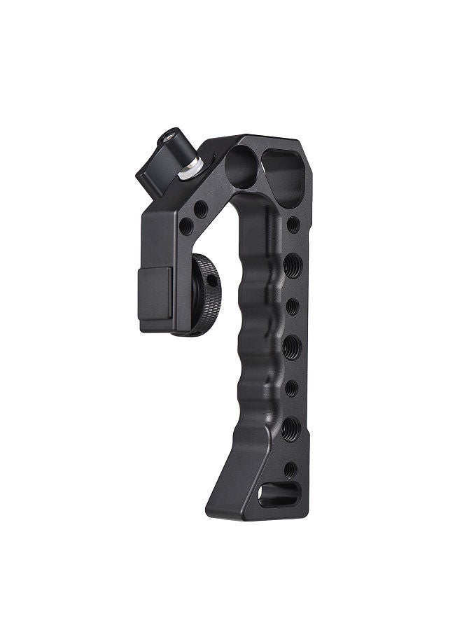 Universal Top Handel Camera Top Handgrip with 4 Cold Shoe Mounts ARRI Positiong Hole 1/4in And 3/8in Threaded Holes Compatible with Camera Cage Sports Camera for Vlogging Live Streaming