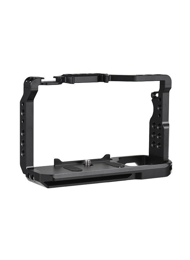 Andoer Camera Cage Aluminum Alloy Camera Video Cage with Cold Shoe Mounts Numerous 1/4 Inch Threads Replacement for Sony A7C Camera