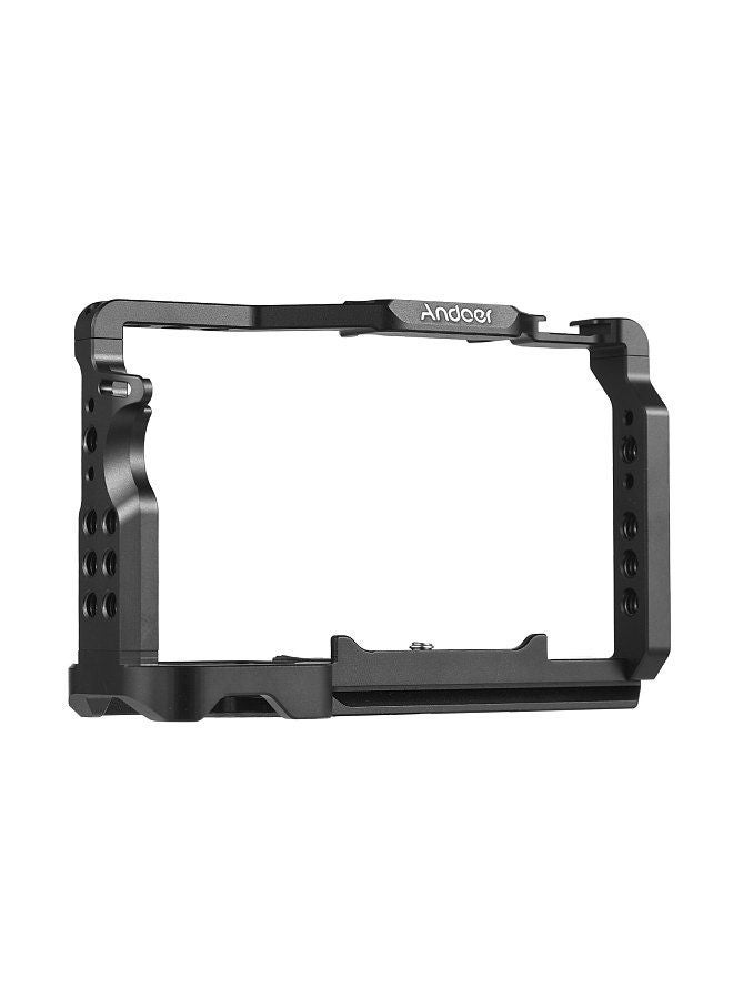 Andoer Camera Cage Aluminum Alloy Camera Video Cage with Cold Shoe Mounts Numerous 1/4 Inch Threads Replacement for Sony A7C Camera