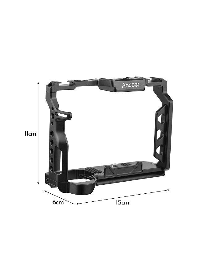 Andoer Aluminum Alloy Camera Cage with 1/4 Inch Screws Holes Cold Shoe Mounts Replacement for Sony A7 IV