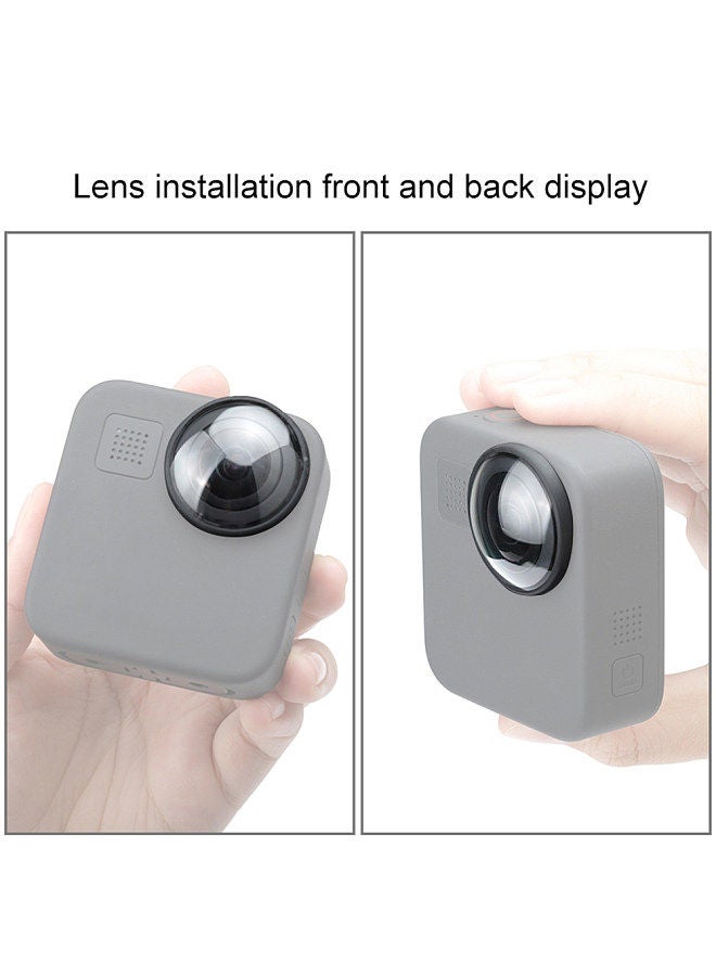 PULUZ 2Pcs/Set Acrylic Protective Lens Frame Cover Compatible with Go-Pro Max Anti-oil Anti-Scratch Lens Protector Camera Accessories