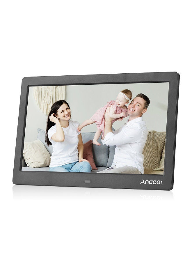 Andoer 10 Inch Wide LCD Screen Digital Photo Frame 1024 * 600 High Resolution Electronic Photo Frame with MP3 MP4 Video Player Clock Calendar Function 2.4G Remote Control