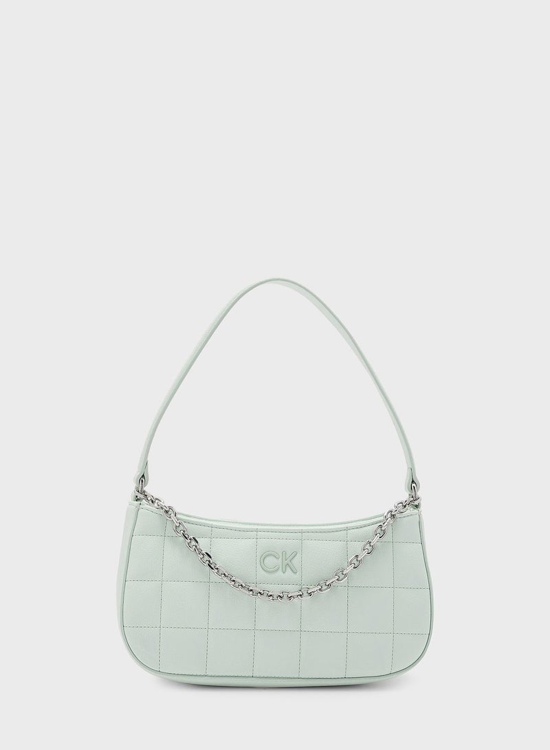 Square Quilted Chain Satchel Bag