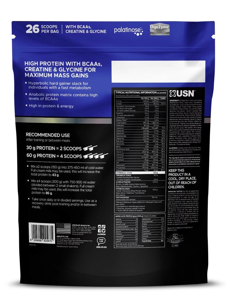 Hyperbolic Mass Gh All In One Extreme Mass Gainer 2 Kg Strawberry Cheesecake