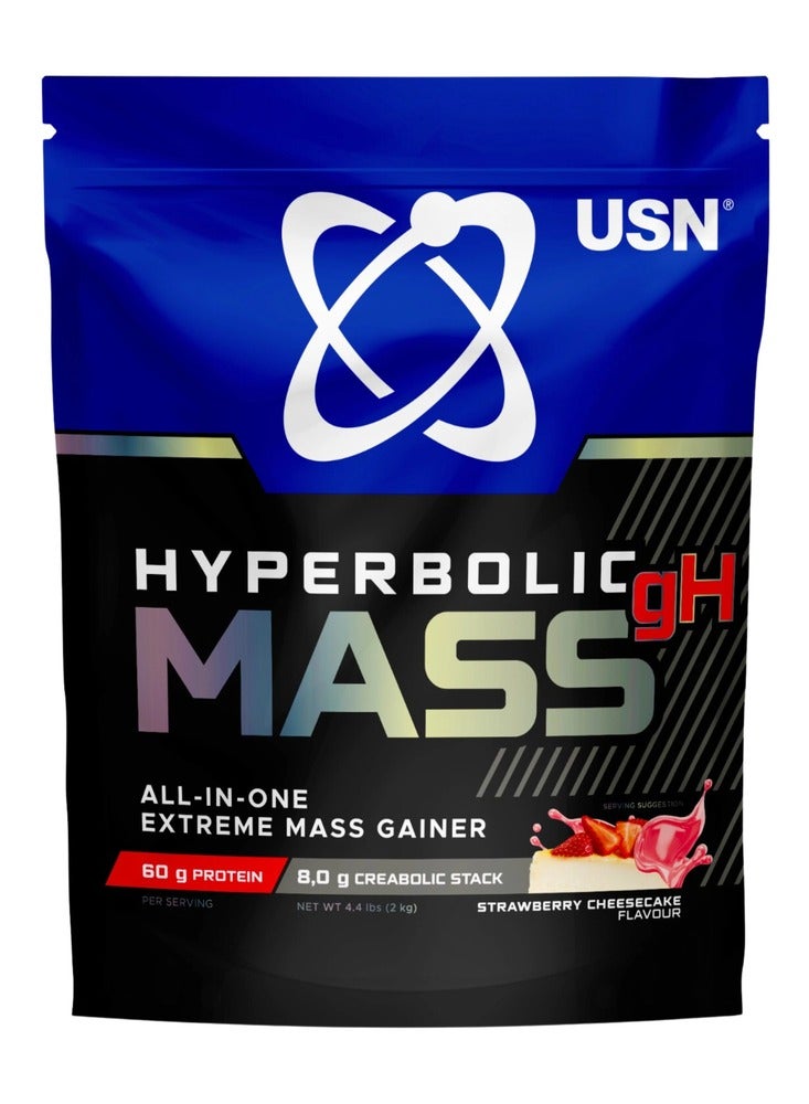 Hyperbolic Mass Gh All In One Extreme Mass Gainer 2 Kg Strawberry Cheesecake