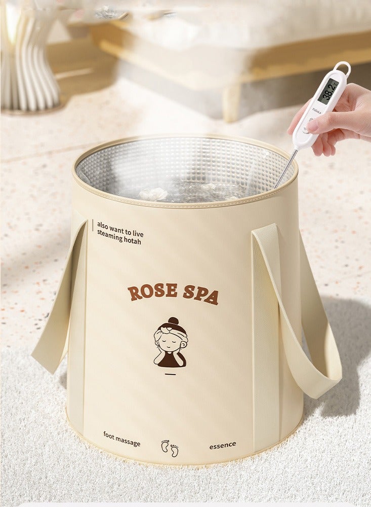Foldable foot bath bucket foot bath household portable foot bath bucket thermal insulation foot bath bag dormitory deep Bucket over calf