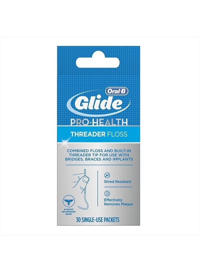 Glide Threader Floss, 30 Single-Use Packets each (Value Pack of 2)