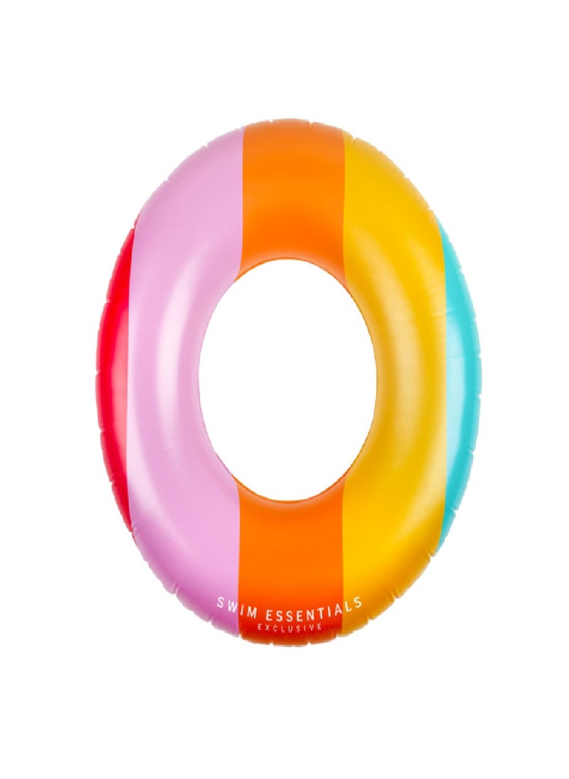 Swim Essentials  Rainbow Printed Swimring 90 cm diameter, Suitable for Age +3