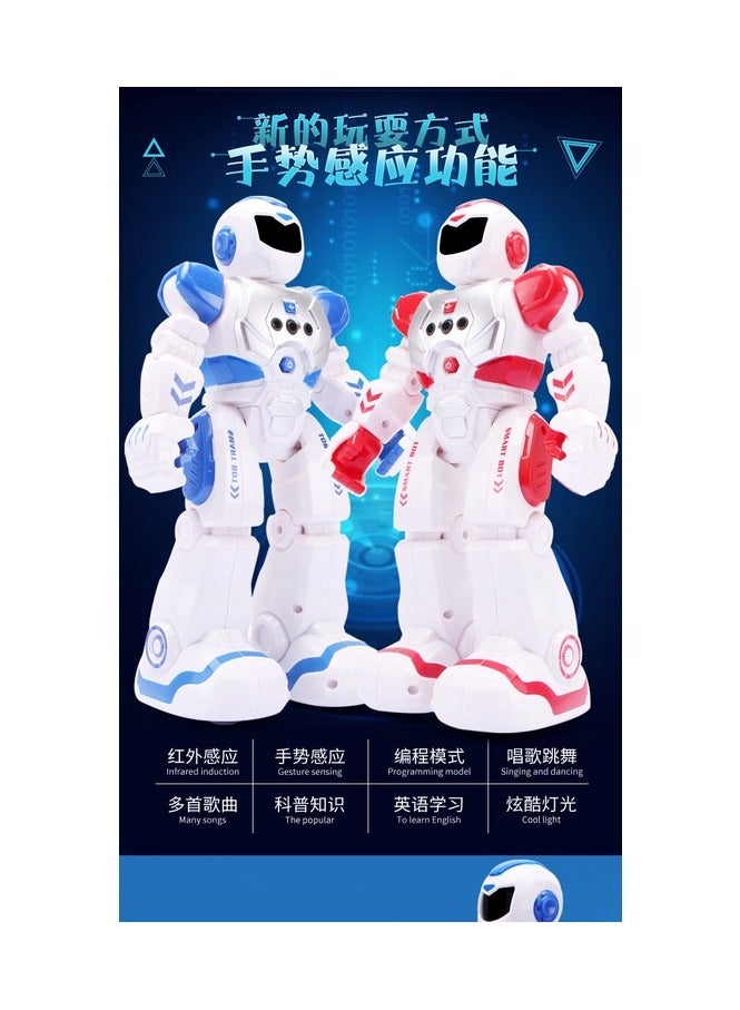 Mechanical Warfare Police Early Education Robot Singable Electric Infrared Sensing Children's Remote Control Toy Intelligent Robot