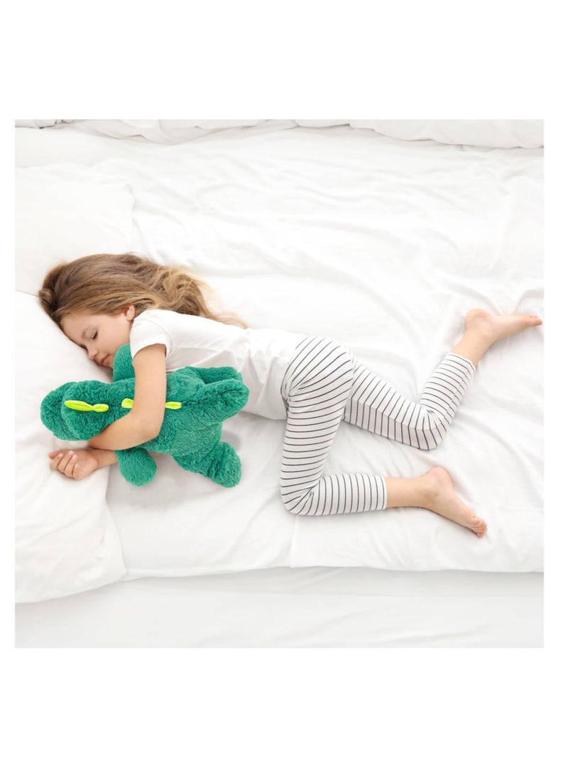Green Dinosaur Weighted Stuffed Animals,Sensory Comfort Plush Throw Pillow Toy,Plushies Hugging Toy Gifts for Kids & Adults (Dinosaur, 16 inch 2 Pounds)