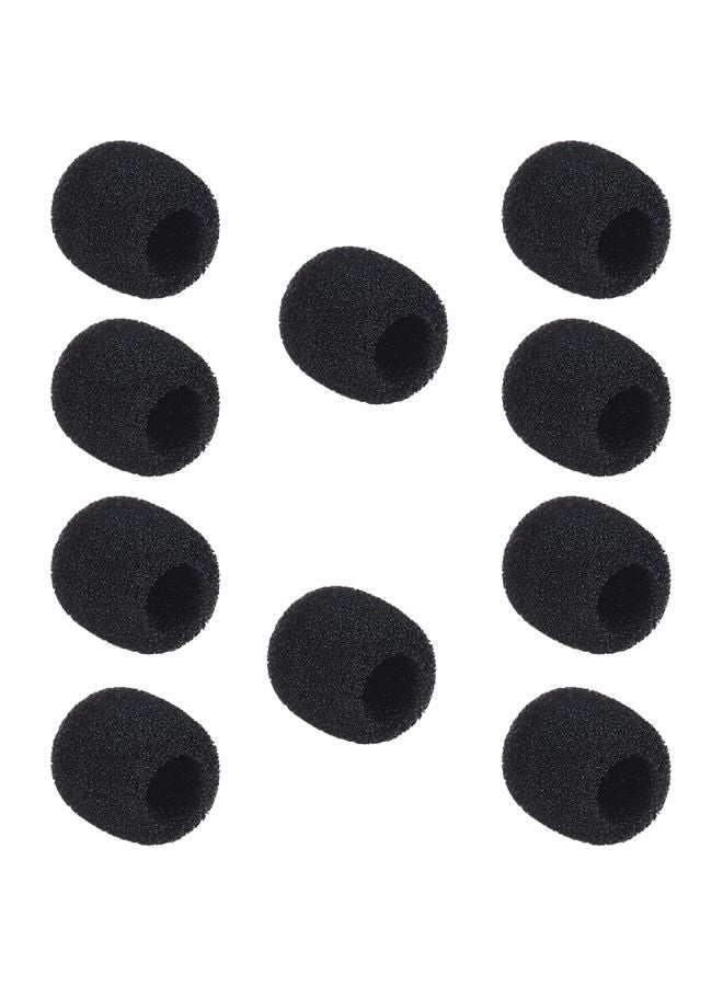Pack Of 10 Mini Lapel  Microphone Covers LU-D5433-2 Black