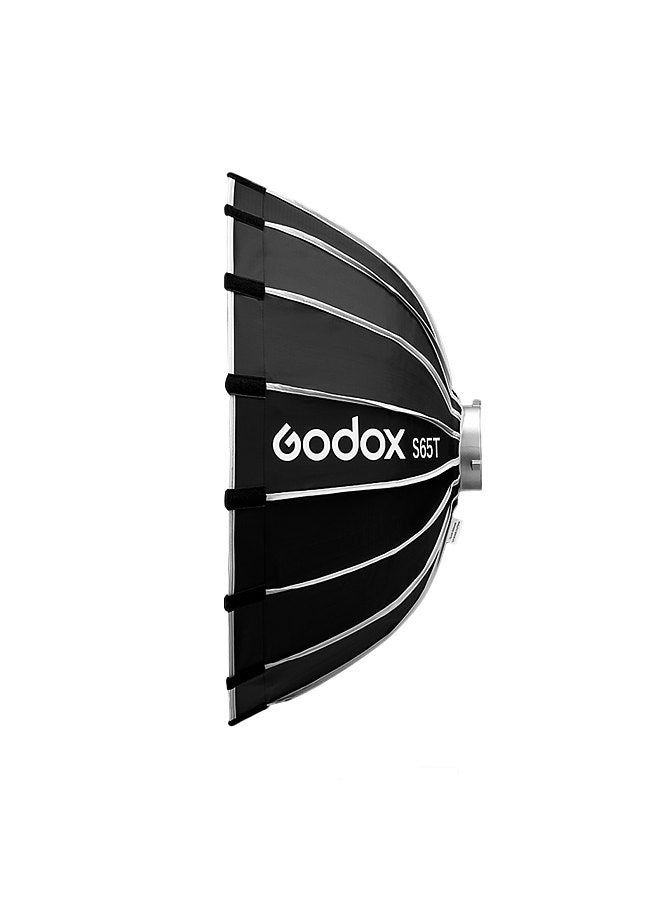 Godox S65T 65cm/25.6in Quick Release Umbrella Softbox Professional Foldable Softbox with Standard Bowen Mount & Diffusers for Photography Studio Photography Portrait Live Stream