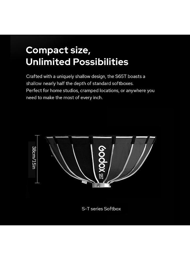 Godox S85T 85cm/33.5in Quick Release Umbrella Softbox Professional Foldable Softbox with Standard Bowen Mount & Diffusers for Photography Studio Photography Portrait Live Stream