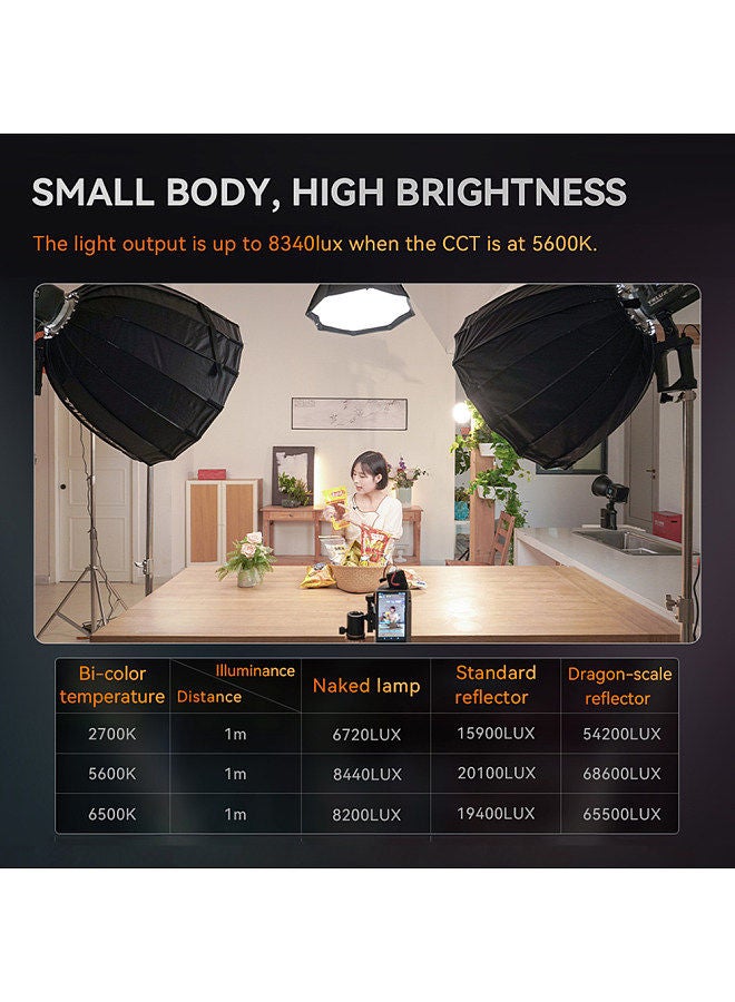 YONGNUO YNLUX200 Bi-Color Handheld LED Video Light 200W High Power Photography Light 2600K-6500K Dimmable