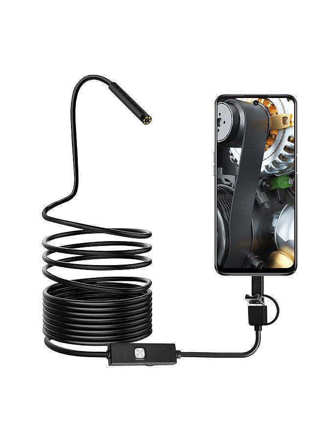 Endoscope 0.3MP Endoscope 3 in 1 Endoscope with Adjustable LEDs 2 meters