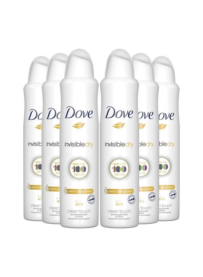 Invisible Dry Clean Touch Deodorant 250ml Pack of 6