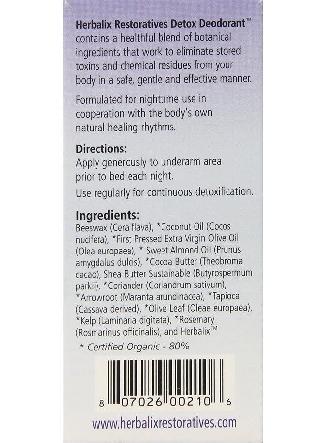 Nighttime Detox Cleansing Deodorant, 2.5 Ounce