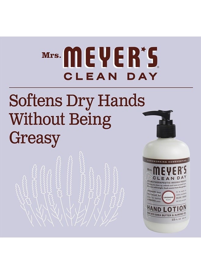 Hand Lotion for Dry Hands, Non-Greasy Moisturizer Made with Essential Oils, Lavender, 12 oz