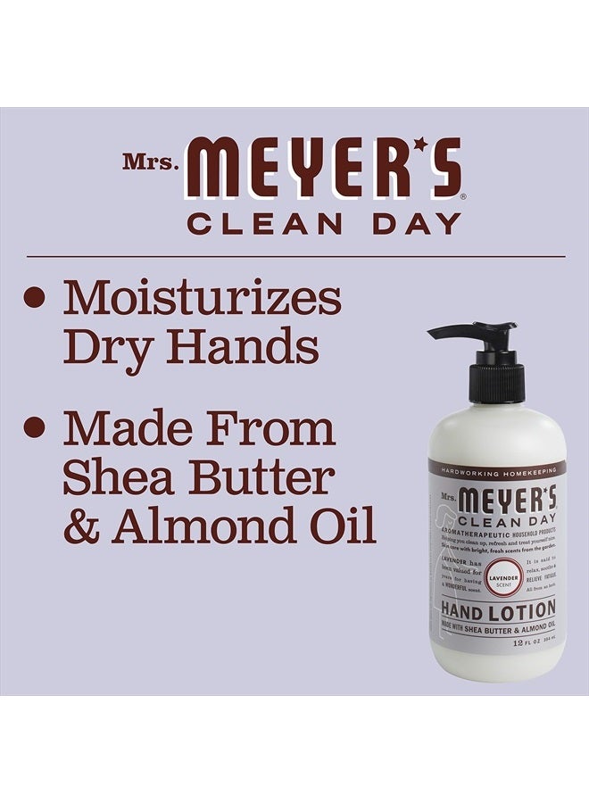 Hand Lotion for Dry Hands, Non-Greasy Moisturizer Made with Essential Oils, Lavender, 12 oz
