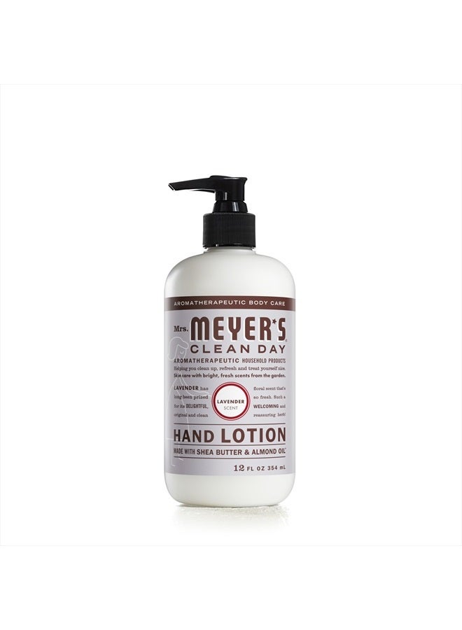 Hand Lotion for Dry Hands, Non-Greasy Moisturizer Made with Essential Oils, Lavender, 12 oz