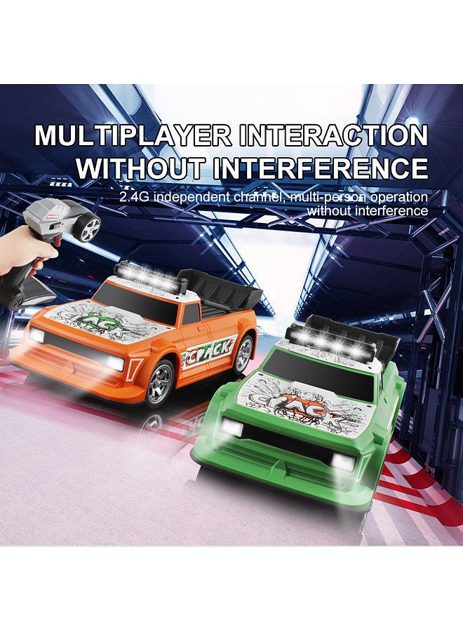 Remote Control Car, 1:16 Scale 2.4G Remote Control Drift Car High Speed 4WD Racing Pickup Truck with Extra Drift Tires 2 Battery