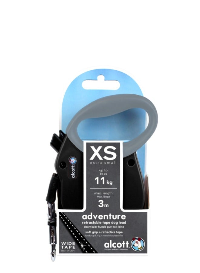 Adventure retractable leash 3m Extra Small Black