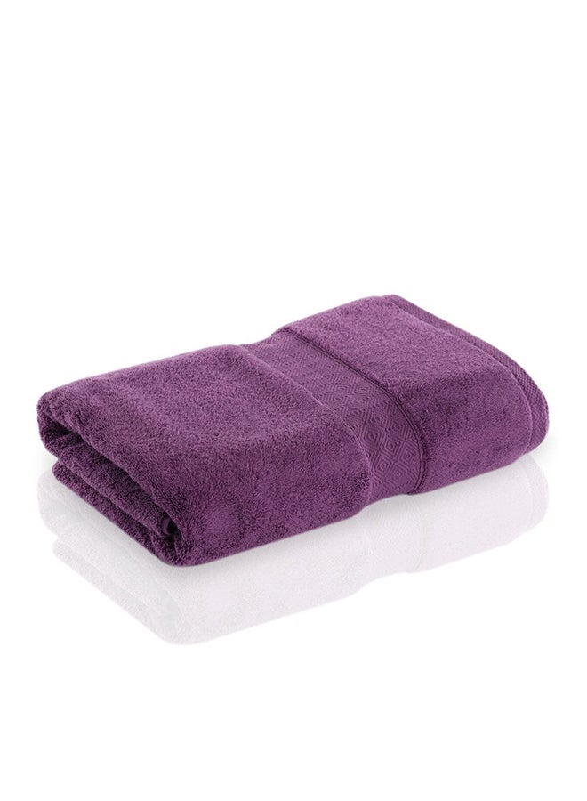 Vienna Zero Twist Cotton Bath Sheet, Dark Purple - 160x80 cm