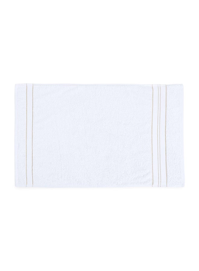 Medley Bath Towel, White & Gold - 500 GSM, 70x140 cm