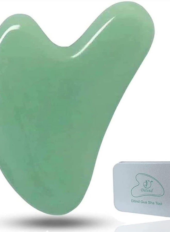 Gua Sha, Jade Stone Gua Sha Massage Tool, Guasha Tool for Face and Body Skin Massage. Gua Sha Set for Toxins Prevents Wrinkles for SPA Acupuncture, Therapy Trigger Point Treatment.