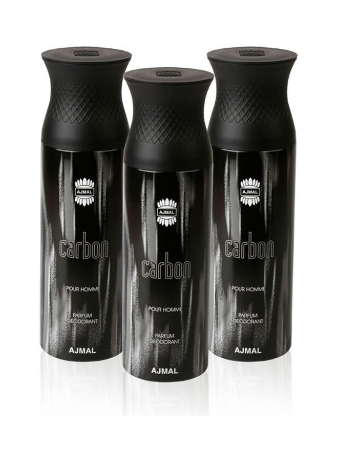 3 In 1 Pack - Carbon Deodorant For Men 3 x 200ml