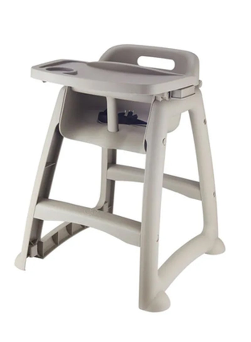 Baby Chair 0-4 Years Old Safe Stable Non-Toxic Plastic High Chair Easy To Clean Gray