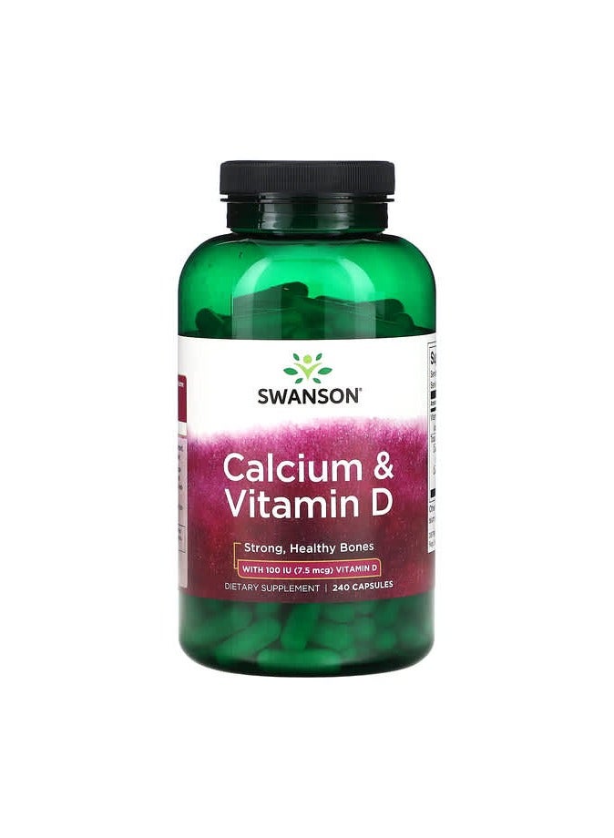 Calcium & Vitamin D, 240 Capsules