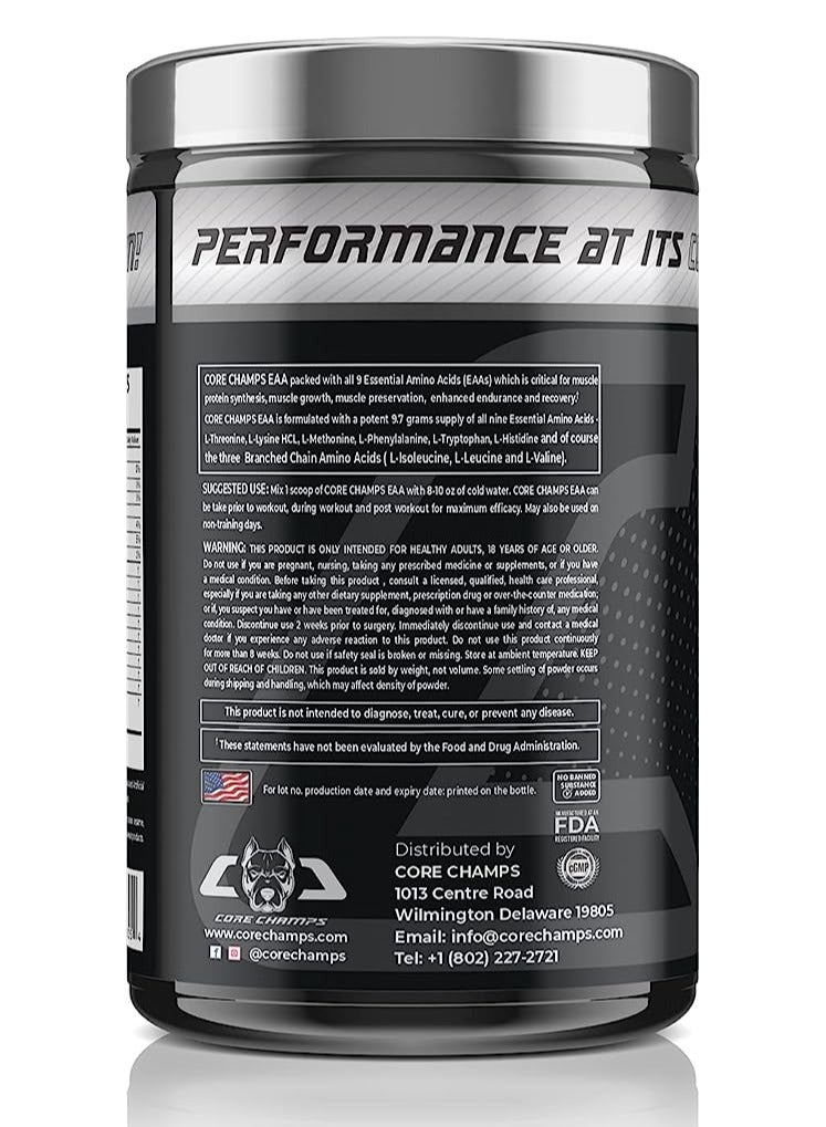 Core Champs EAA Essential Amino Acids, 405 grams, Lemon Lime flavor - 30 Servings